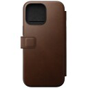 Nomad Modern Folio MagSafe Skinnetui til iPhone 16 Pro Max   Brun