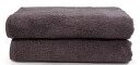 Nordisk tekstil Håndklær - 2 stk. 50x100 cm - Mørkegrå - 100% bomull