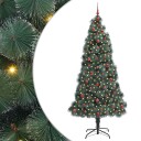  Kunstig Forhåndsbelyst Juletre med Kule Sett grønn 240 cm PET