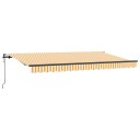  Innvendbar Markise Gul 400 x 200 cm stoff