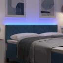  LED Hodegavl Mørk Blå Sett av 2 Mørk Blå Stoff Tre 160 cm