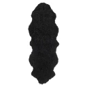 Skinnwille Curly Saueskinn 60x180 cm Black