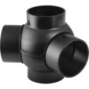 75 mm x 135° hjørneforgreningsrør svart PEH Geberit