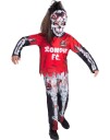 Zombie FC - Rødt Zombie Fotballkostyme til Barn - 7-9 ÅR