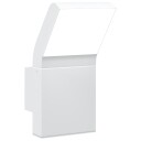 Veggmontert LED utelampe hvit støpt aluminium