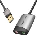 Vention External USB Sound Card 3.5mm 0.15m (gray)