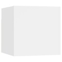 vidaXL Nattbord høyglans hvit 30,5x30x30 cm sponplate