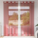  Voilegardiner med grommets 2 stk vinrød 8721158551740