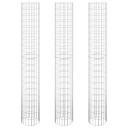 vidaXL Sirkulær gabion høybed 3 stk galvanisert stål Ø30x200 cm