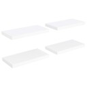 vidaXL Flytende vegghyller 4 stk hvit 50x23x3,8 cm MDF