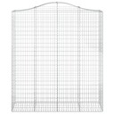 vidaXL Gabionkurver buede 4 stk 200x50x220/240 cm galvanisert jern
