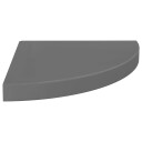 vidaXL Flytende vegghylle h?yglans gr? 35x35x3,8 cm MDF