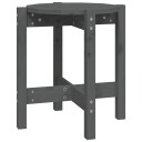 vidaXL Salongbord grå Ø 42,5x45 cm heltre furu