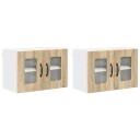  Kjøkkenskap 2 pcs Sonoma eik 60 x 31 x 40 cm Konstruert tre
