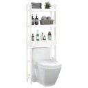 vidaXL Baderomshylle hvit 63x26x171 cm heltre furu
