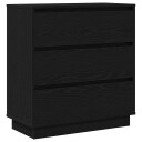  Nattbord med LED Svart Eik 71x34,5x75 cm Konstruert Tre