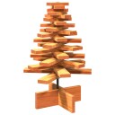 Vidaxl Juletre av tre til pynt voksbrun 60 cm heltre furu