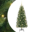  Kunstig juletre med 150 LED med stativ grønn 120 cm PE og PVC