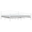 vidaXL Sengeramme hvit metall 200x200 cm