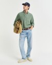 Gant Regular Fit Garment-Dyed Linen Shirt KALAMATA GREEN XXXL