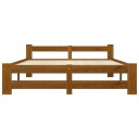 vidaXL Sengeramme honningbrun heltre furu 120x200 cm
