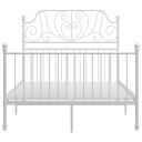 vidaXL Sengeramme hvit metall 120x200 cm