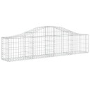 vidaXL Gabionkurver buede 14 stk 200x30x40/60 cm galvanisert jern