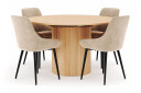 Scandinavian Choice Kopparbo Rund Spisegruppe 130 150 cm 4 Alsarp Spisestoler   Naturell