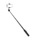 Selfie Stick Hurtel Selfie Stick Wc12yds Teleskopstativ 1,3 M I Aluminium Med Dobbel Lampe Og Telefonholder - Svart