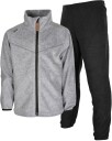 Lindberg Kids' Umeå Fleece Set 120, Grey Melange/Black