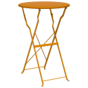  Sammenleggbart Bistrobord Sennepsgul Ø50x71 cm Pulverlakkert Stål