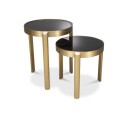 Buena avlastningsbord brushed brass 2-set