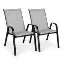 Sett med 2 hagestoler for terrasse eller balkong Lys grå MultiGarden