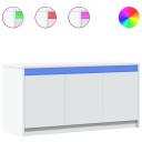  TV-benk med LED hvit 100x34x50 cm konstruert tre 852208