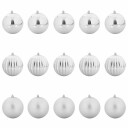  Julekule Sett 15 pcs sølv