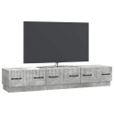  TV skap med skuff Betonggrå 147 x 34,5 x 27 cm Konstruert tre