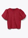 Vero Moda Merle Short Sleeve Puff Cardigan Rød XXL
