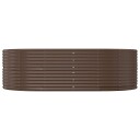 vidaXL Plantekasse brun 212x140x68 cm pulverlakkert stål