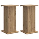 vidaXL Planteholder 2 stk. Artisan eik 30,5 x 30 x 60,5 cm