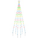 vidaXL Juletre på flaggstang 108 LED fargerik 180 cm