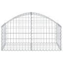 vidaXL Gabionkurv buet 100x50x40/60 cm galvanisert jern
