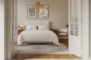 Hilton Lyx Komplett Sengpakke 160x200 cm Kontinentalseng med knappet sengegavLys Beige