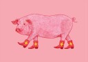 Marjorie the Cowgirl Pig Plakat Plakat / 70x100cm