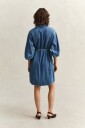 GANT Denim Volume Sleeve Shirt Dress   Blue   42