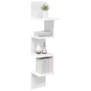 vidaXL Vegghylle Veggmontert Hvit 32 x 21 x 107 cm Konstruert tre