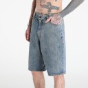 Daily Paper Compact Shield Embroidery Denim Shorts   Blue   XL