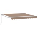 vidaXL Uttrekkbar markise Gråbrun 4 x 2 m 100% polyester og aluminium