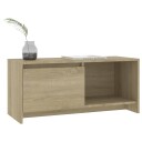 vidaXL TV-benk sonoma eik 90x35x40 cm sponplate