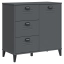  Skjenk VIKEN antrasitt grå 80x40x80 cm heltre furu 8721012310391