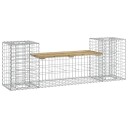 vidaXL Hagebenk gabiondesign 183x41x60,5 cm impregnert furu